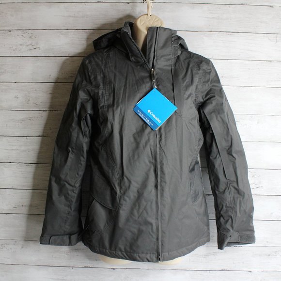 Columbia Women's Winter Ski Jacket Size XS Gray Hooded Vented - Picture 1 of 7